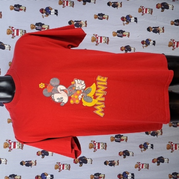 Vintage Y2K Minnie Mouse Mickey & Co Disney red & yellow graphic XL t-shirt - Picture 2 of 5